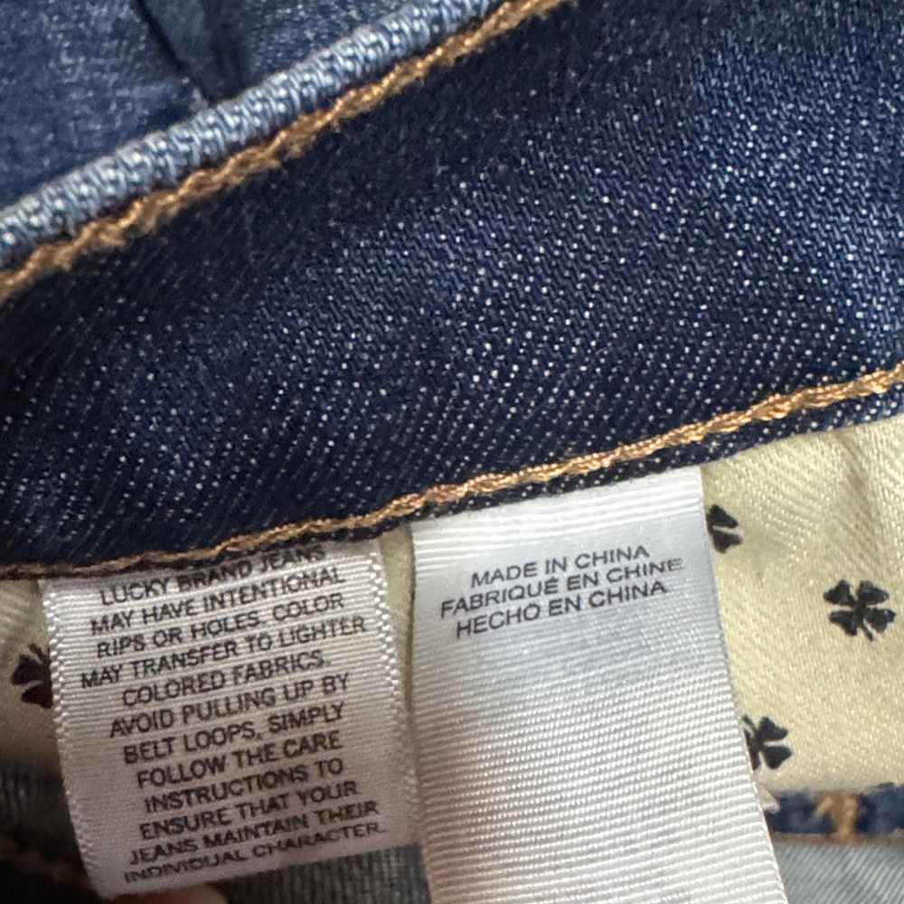 Lucky Brand size 40X34 40 410 athletic slim Men's Dark Blue Straight Jeans - Picture 11 of 12